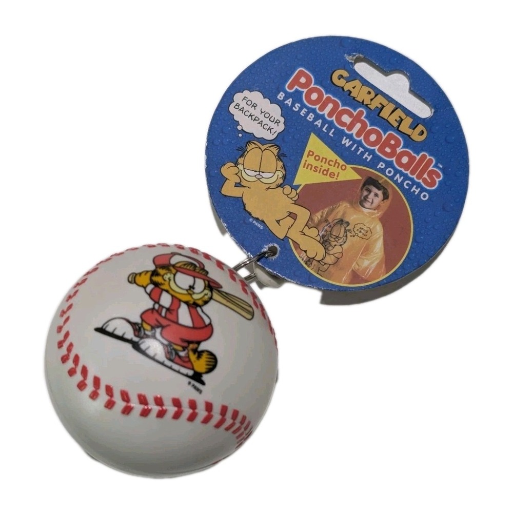 Vintage Garfield Poncho Baseball Kid's NOS 90s 1990s Cat Collectible